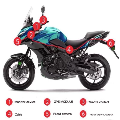 Motorcycle driving recorder Waterproof Front and Rear