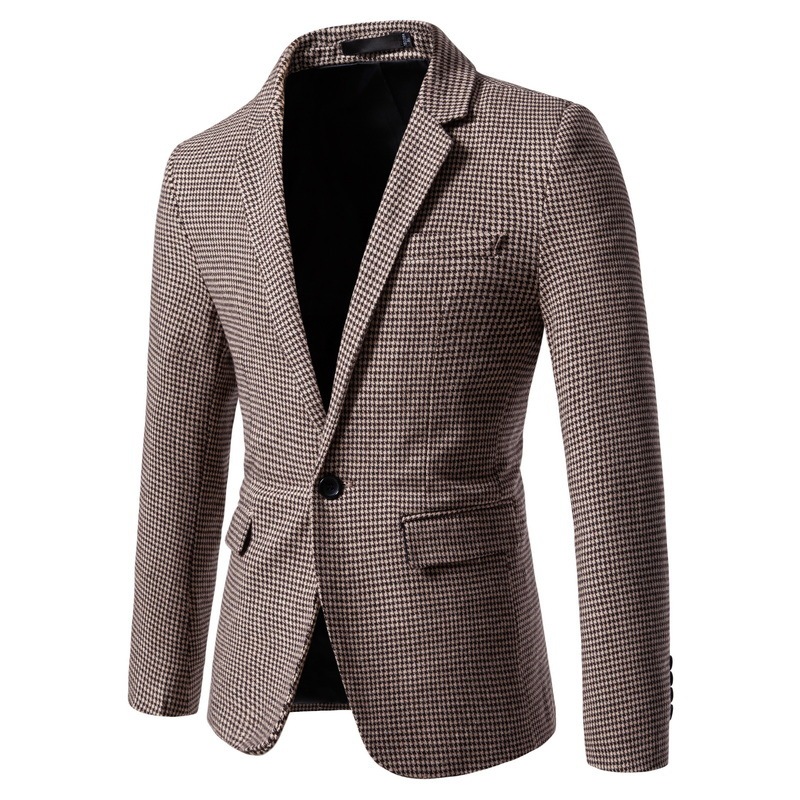 Cross-border Foreign Trade New Men's Suit Business Casual Woolen Suit Jacket Fashion Casual Single Western Men's Jacket Cross-border Foreign Trade New Men's Suit Business Casual Woolen Suit Jacket Fashion Casual Single Western Men's Jacket