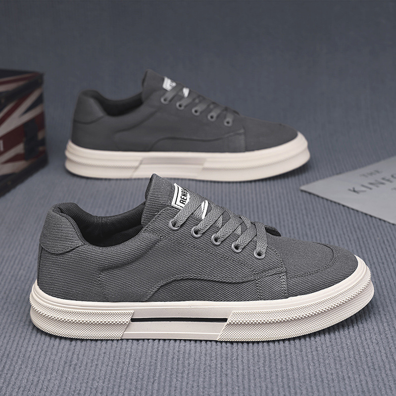 Zapatos de lona zapatos de hombre 2025 nuevo estilo de primavera estilo fino moda ligera y simple personalidad transpirable todo-fósforo zapatillas de deporte casuales