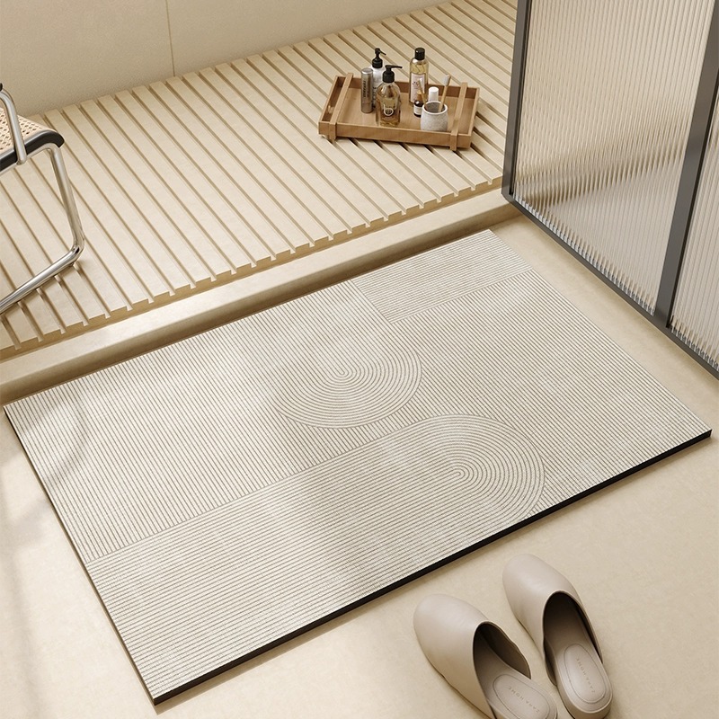 Nordic Minimalist Diatomite Bath Mat Non-slip Quick Drying Rug_voghion.com
