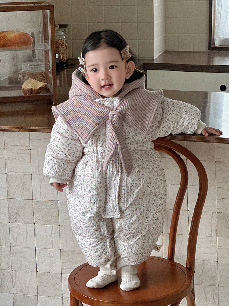 Ropa de bebé, una pieza, ropa de invierno para bebés, ropa de invierno para niños pequeños, ropa de algodón con pellizco de salida grueso