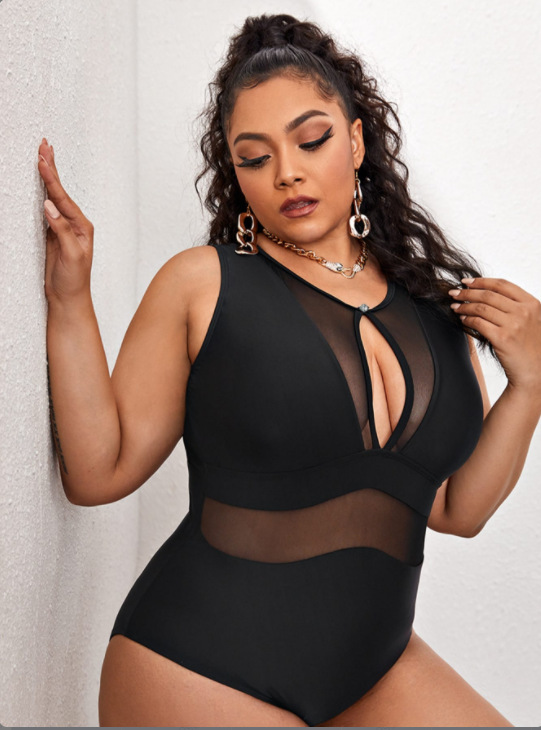 Sexy, große, einfarbige, einteilige Bikini-Bademode für Damen im Großhandel_voghion.com