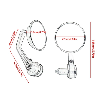 handlebar mirror 22mm all – Motorcycle rearview mirror
