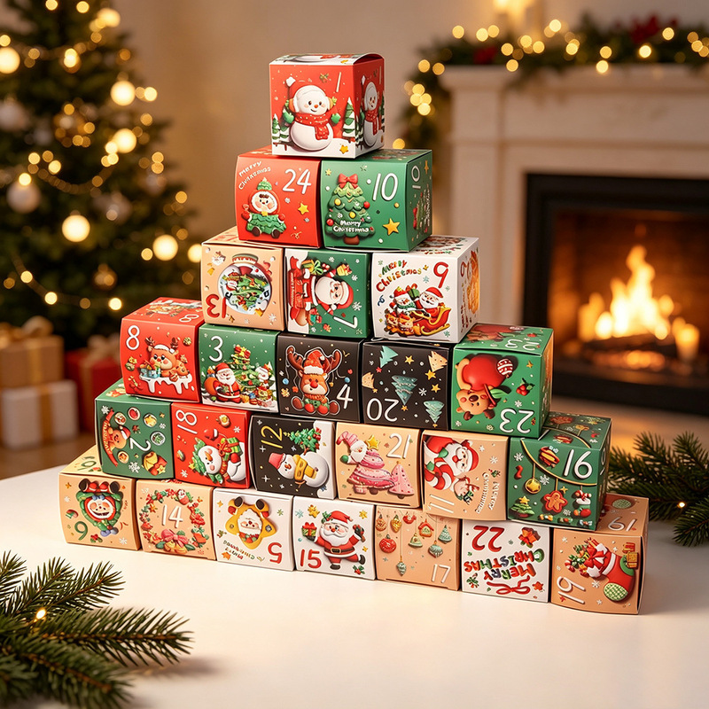 Christmas Decoration Gift Box Set Countdown 1~24 Christmas Decoration Ornament Set Cross-Border Wholesale and Dropshipping Christmas Decoration Gift Box Set Countdown 1~24 Christmas Decoration Ornament Set Cross-Border Wholesale and Dropshipping