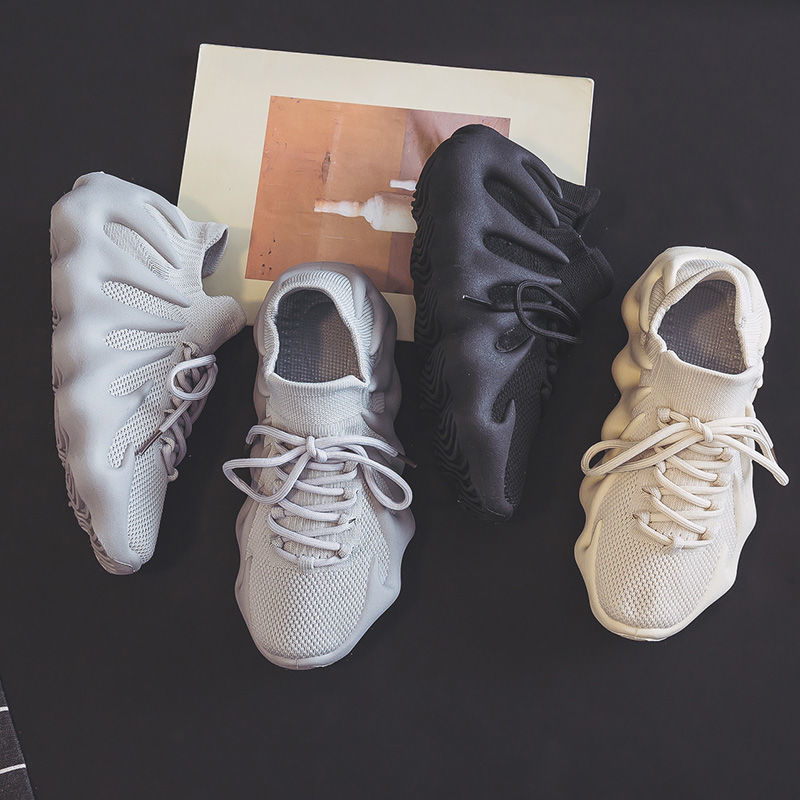 Volcánico bollos al vapor zapatos deportivos de las mujeres estilo coreano 2023 nueva primavera malla transpirable superficie volador tejido pulpo zapatos