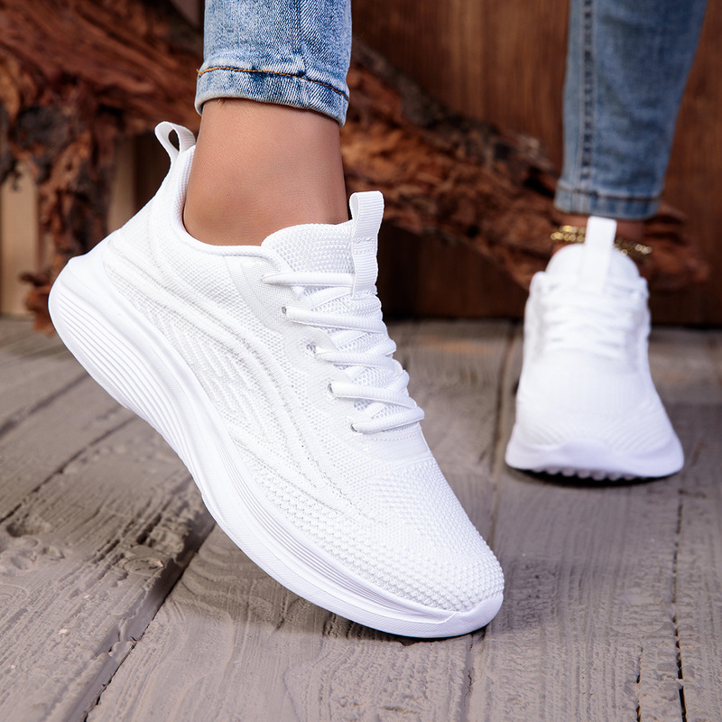 Cross-border sneaker mesh breathable shoes for men and women 2025 new soft-soled thin ultra-light running shoes travel shoes