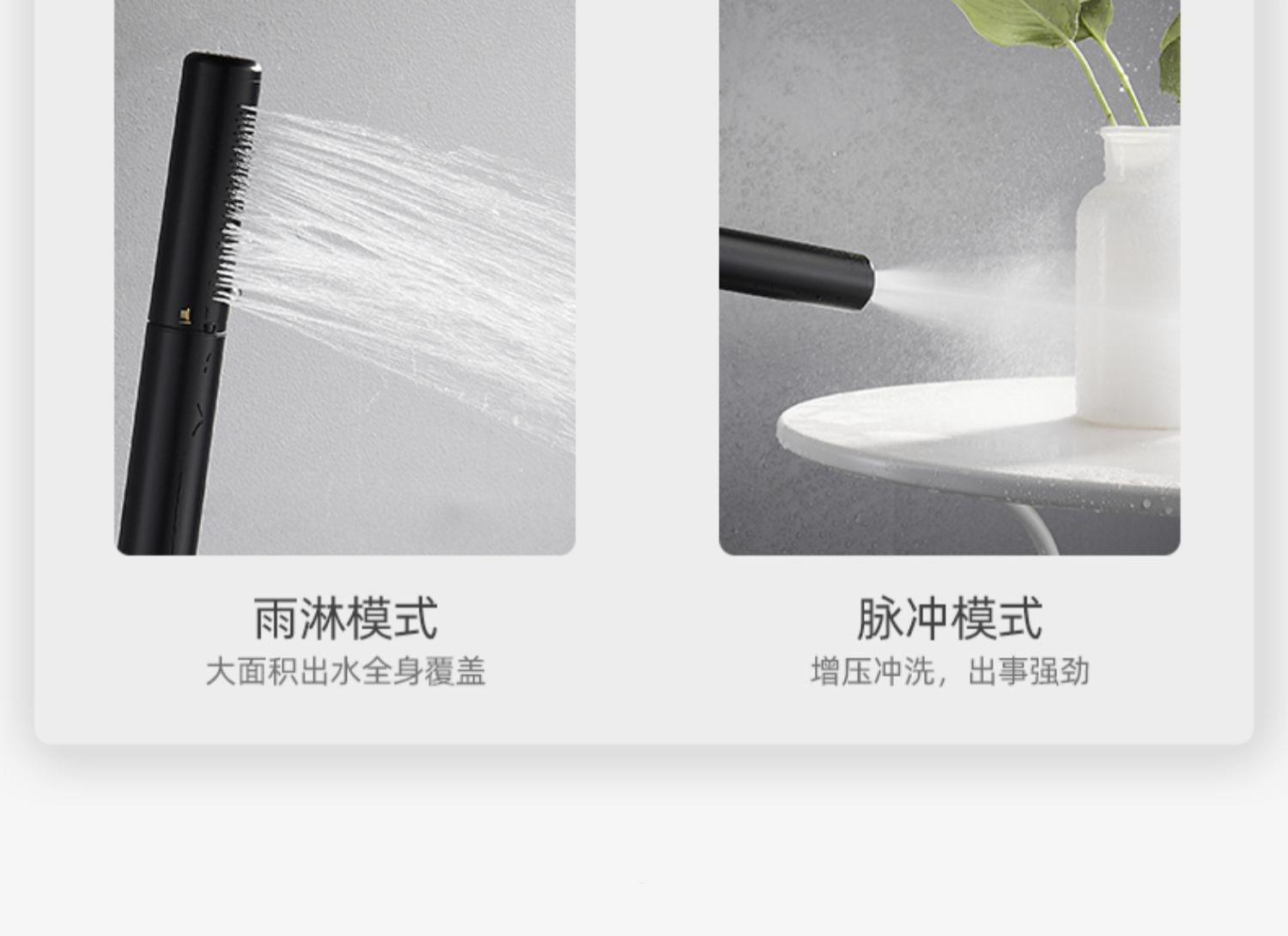 Handheld shower head, all-copper black pressurized shower head, pressurized bathroom rain shower set with switch showerhead undefined