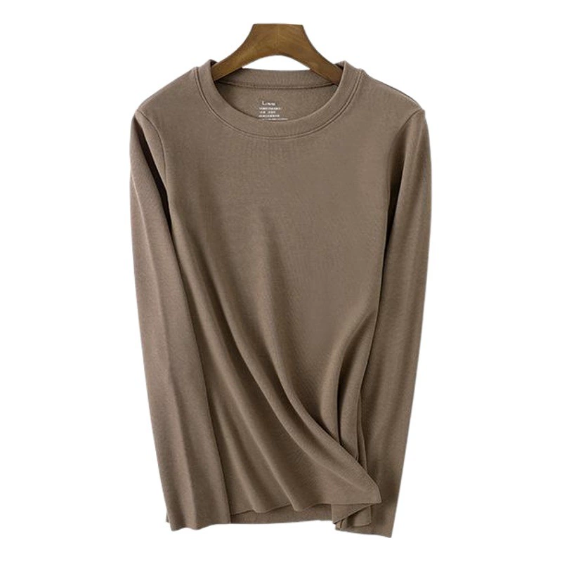 De Velvet Нагревающая кожа с гиалуроновой кислотой Косметическая одежда Мужская Базовая рубашка с круглым вырезом Шерстяная теплая приталенная однотонная вязаная шерстяная теплая