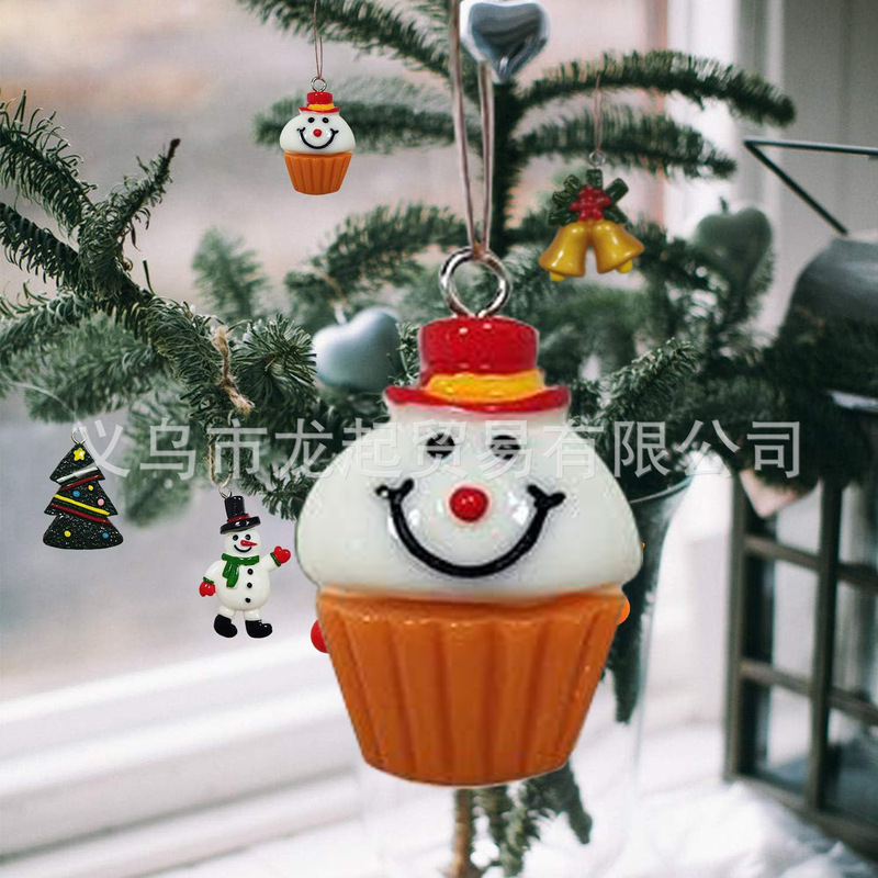 越境で人気のクリスマスミニアクリルペンダント、サンタクロースのホリデーデコレーション、雪だるまのペンダント、アマゾンで人気商品|undefined