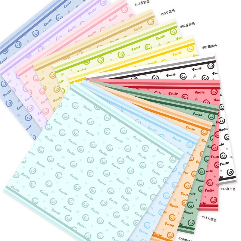 Fábrica de fiestas de flores transfronterizas nuevo papel de embalaje de flores sonrientes florista ramo de flores papel de embalaje de cajas de regalo impermeables