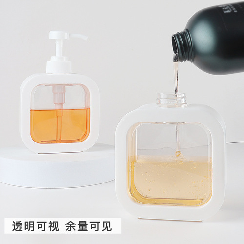 Dispensing bottle large travel lotion bathroom hand sanitizer dispensing bottle plastic press bottle visual dispensing empty bottle