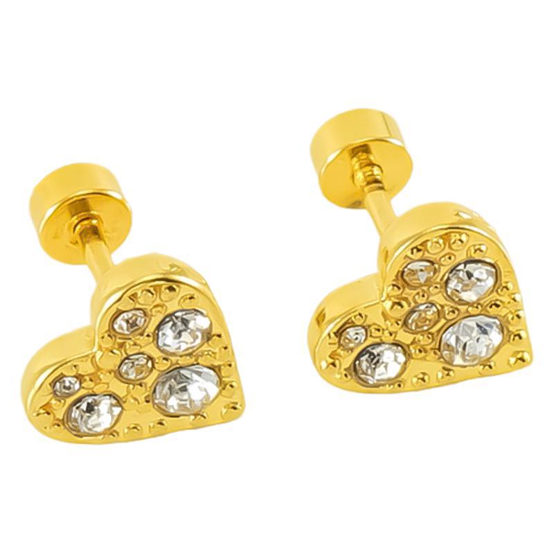 Pendientes de amor europeos y americanos que no se decoloran, pendientes de oreja, pendientes de acero inoxidable, pendientes al por mayor de diamantes exquisitos