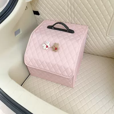 for women, Car storage bag/box - two-satchel-dolls-pink-storage-box-small-size