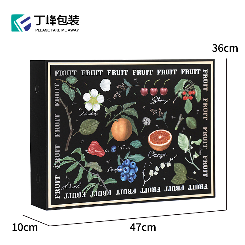 Caja general de frutas, caja de regalo de plata negra, naranja de uva, peras fragrantes, caja de regalo de frutas mezcladas, caja vacía