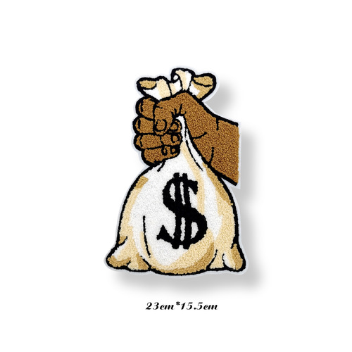 Towel embroidered dollar sign money bag banknote cloth sticker seal Zai Bian patch factory direct sale