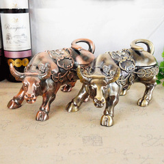 Zinc Alloy Electroplated Ox Ashtray: High-End, Elegant, and Premium Metal Craft Decoration—Perfect as a Gift Ashtray