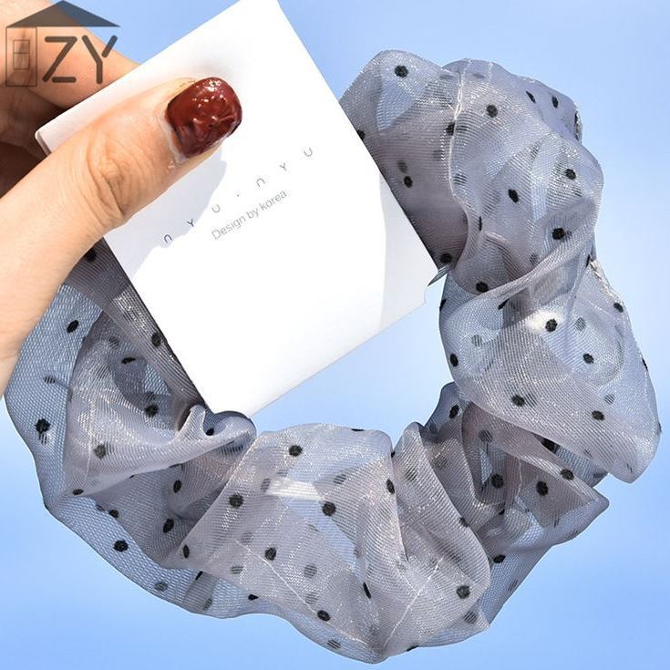 Casual Simple Style Polka Dots Gauze Printing Hair Tie display picture 4