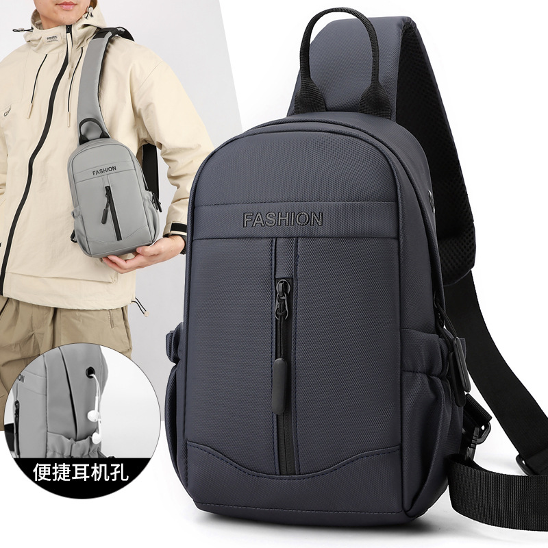 Comercio exterior nuevo bolso de pecho de hombre, moda simple de viaje, bolso de hombro portátil, bicicleta deportiva portátil, bolso de mochila universal