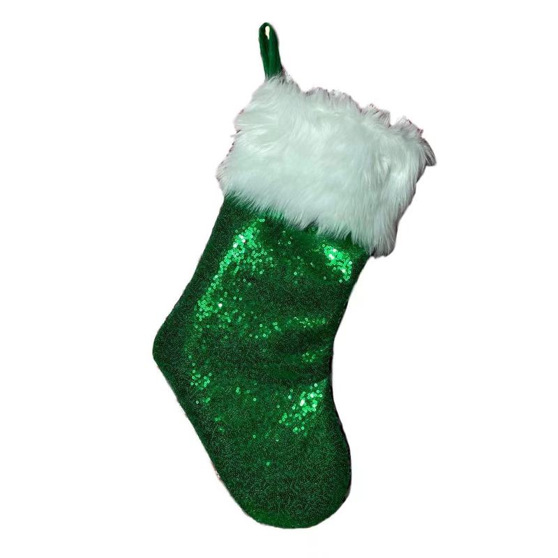 国境を越えた外国貿易の新しいクリスマスの祝日の装飾品の両面のスパンコールの長いぬいぐるみのクリスマスの靴下の子供のプレゼントの袋は飾ります。|undefined