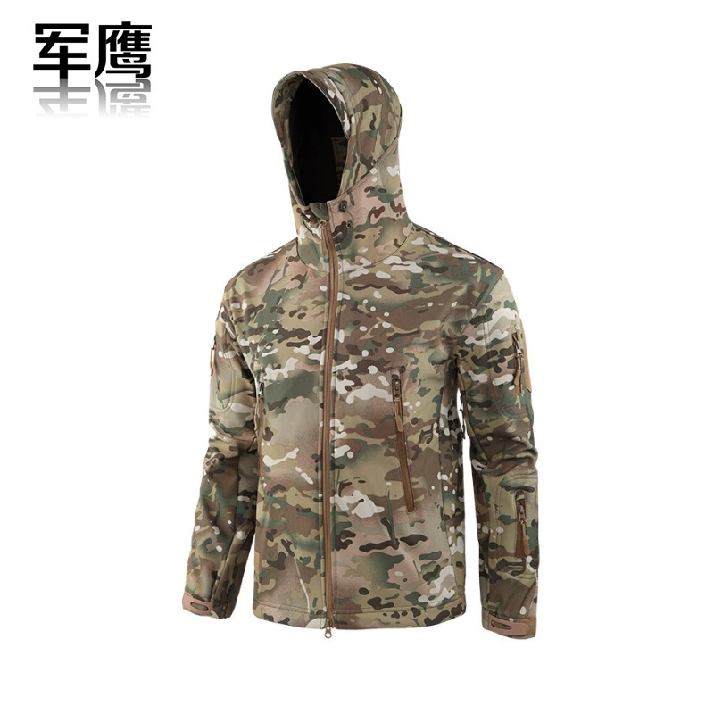 Тактическая камуфляжная куртка из мягкой ткани «Акулья кожа» для мужчин, модель 2026 года, для любителей военной техники: теплая, дышащая, износостойкая, водонепроницаемая.
