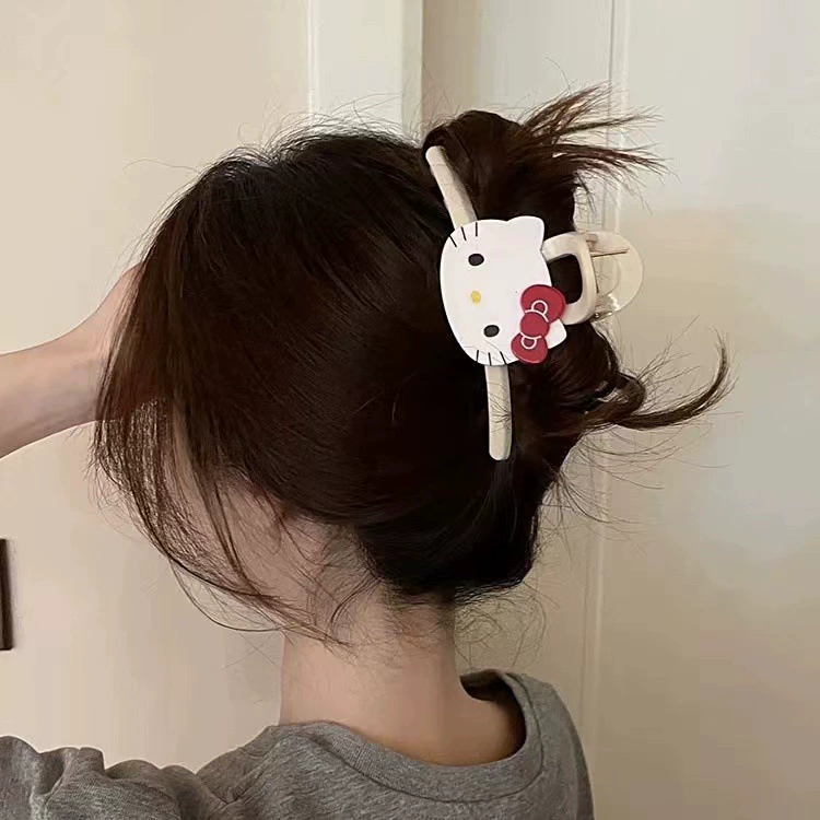 Пин-краб Hello Kitty, милый краб, акула, зажим для волос, новая коллекция, стиль высокого качества