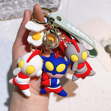 创意奥特曼钥匙扣咸蛋超人公仔书包挂件迪迦玩偶挂饰汽车钥匙链