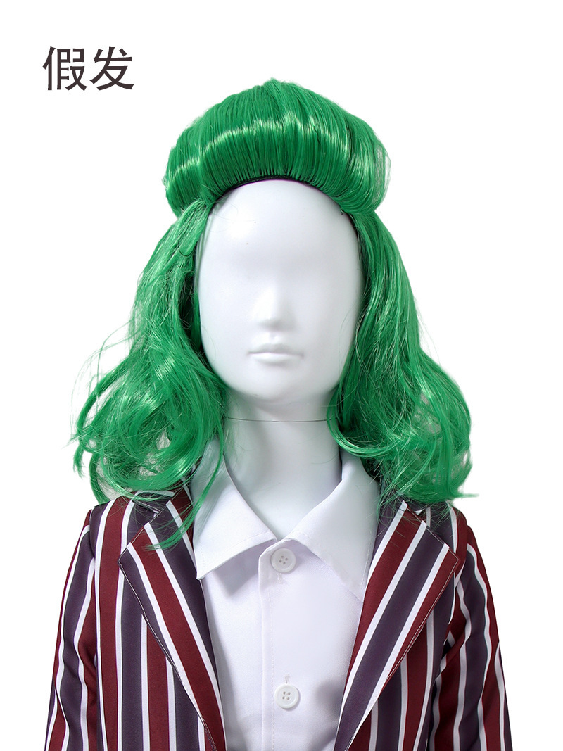 Traje de Halloween para niños Una pieza de reparto Charlie Chocolate Factory Willewanka cos Traje de actuación