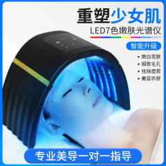 国境を越えた売れ筋の 7 色折りたたみスペクトル美容器具光力学 LED 美容ニキビ除去 PDT カラー光子肌の若返り器具