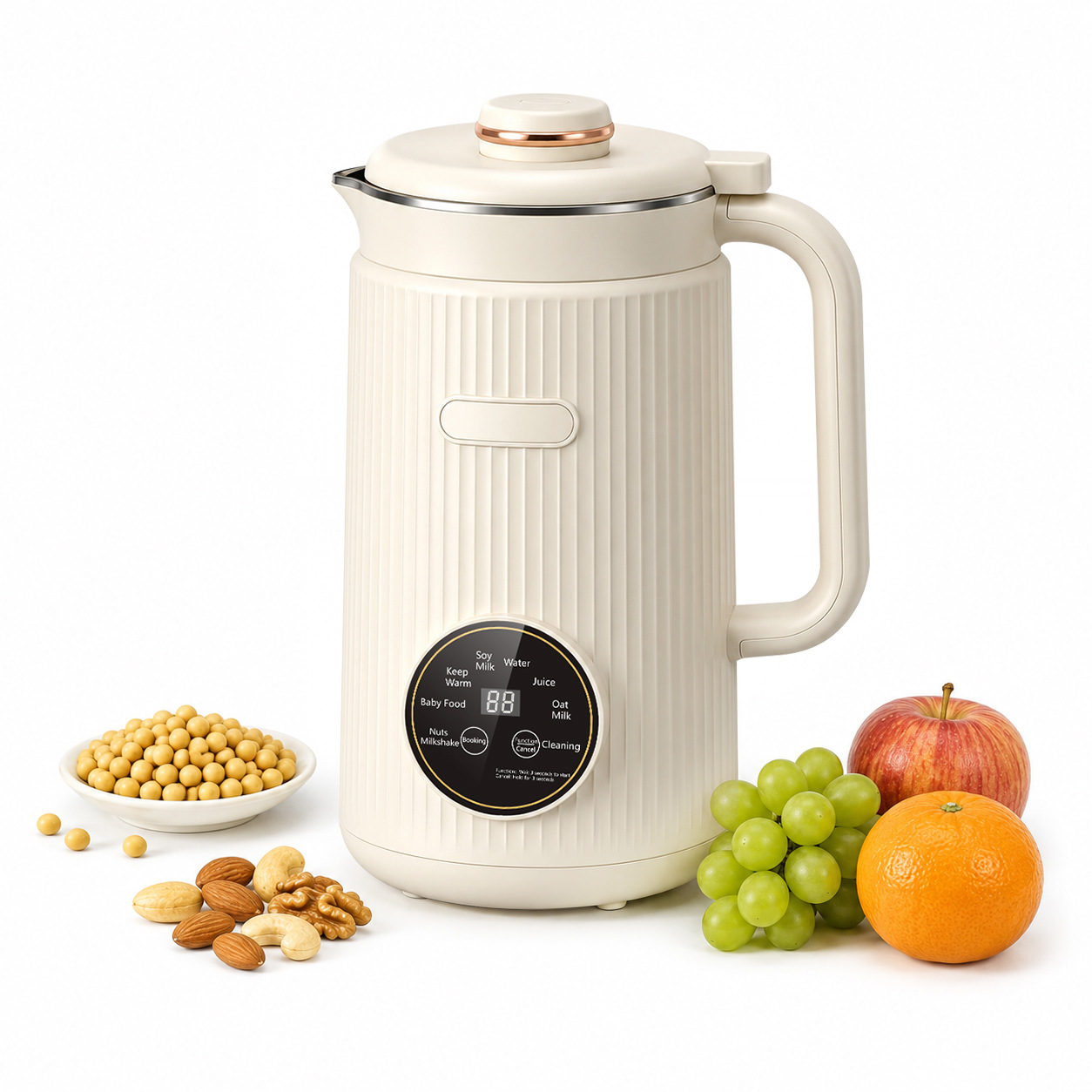 Independent Website Cross-Border Whitelist Soy Milk Maker, Household Multifunctional Smart Model, Silent Multifunctional Food Processor