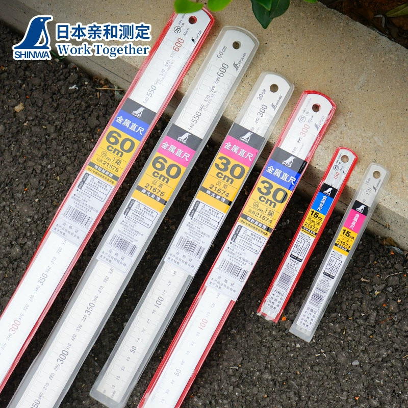 Японская линейка из нержавеющей стали марки shinwa Penguin утолщенная стальная линейка Высокая точность 15/30/60 см пробка