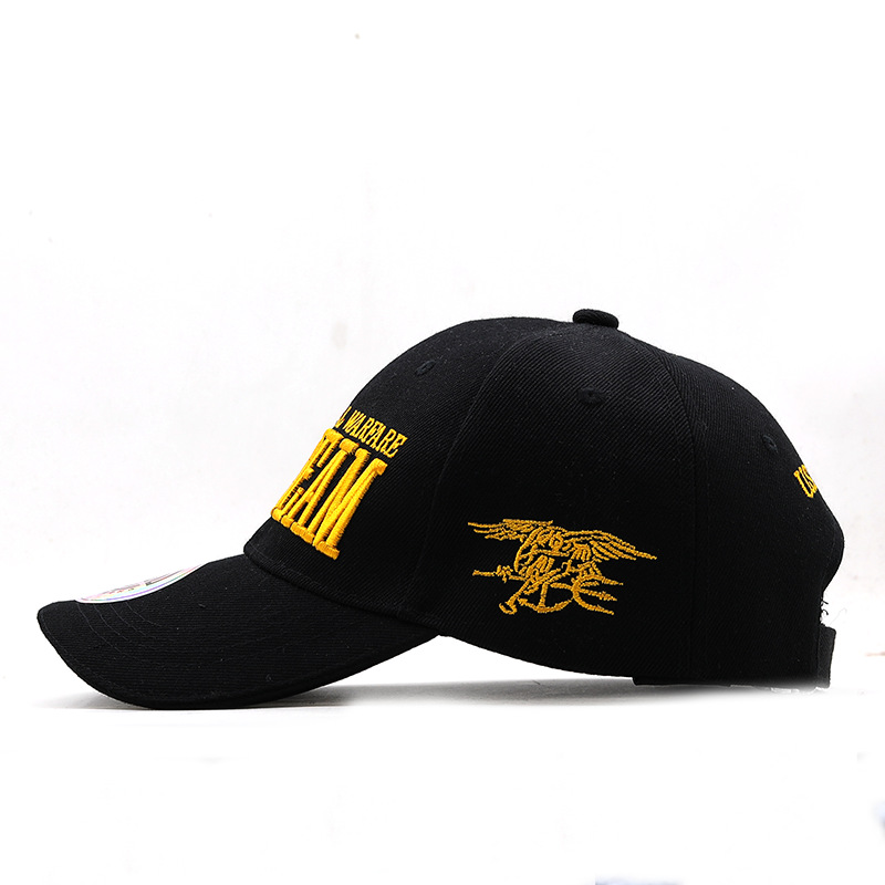 Embroidered Letters Tactical Baseball Cap Unisex Cotton Denim Peak_voghion.com