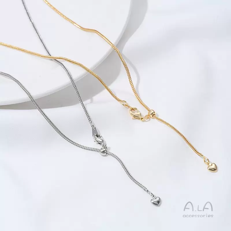 高保色14K包金肖邦链轻奢气质锁骨链女款可调节项链万能素链裸链