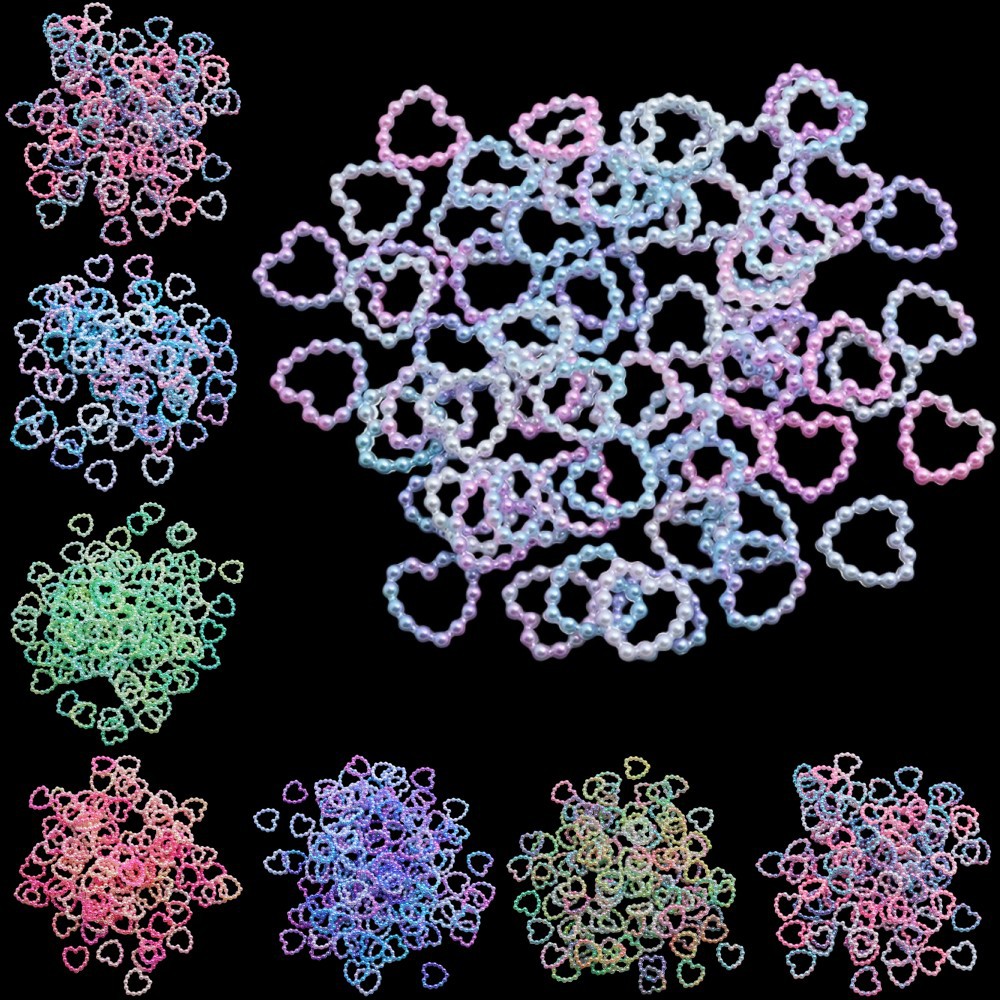 Transfronteriza Amazon sirena color amor patrón ABS imitación perla DIY hecho a mano accesorios para el cabello horquilla accesorios de la caja del teléfono