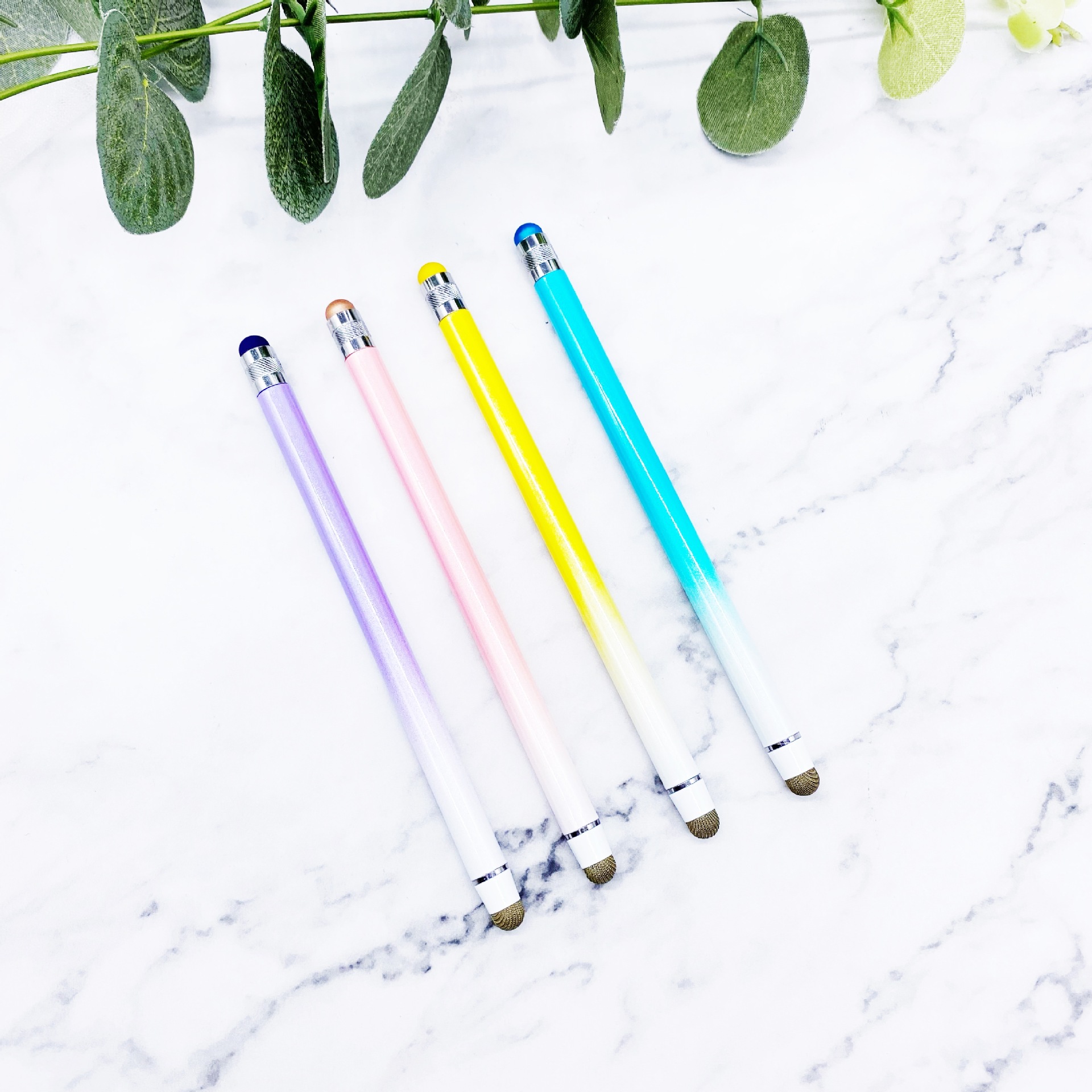 适用二代双头电容笔触控笔手机笔橡胶头触控手机平板安卓渐变