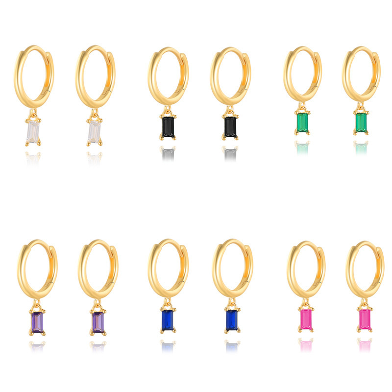 Venta caliente 2022 boutique de moda europea y americana todo partido cristal anti-alergia pendientes francés pan ZIRCON pendientes hebilla del oído