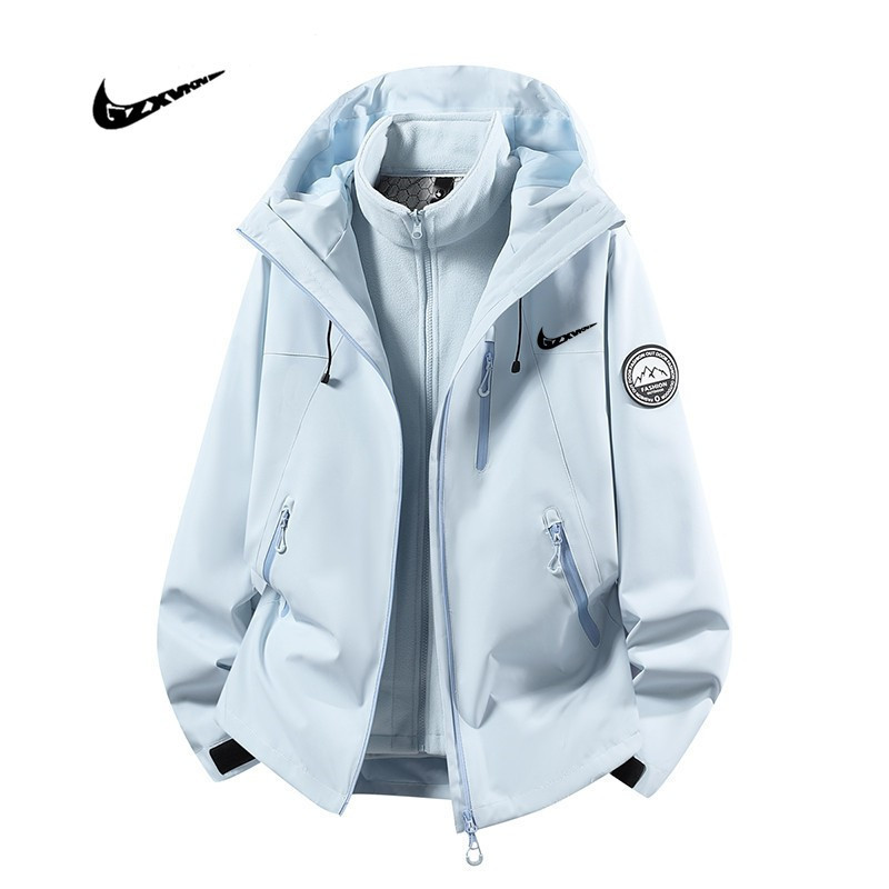 2026 New Model Three-in-One Jacket for Men and Women, Couple's Style, Autumn and Winter Two-Piece Set, Windproof, Hooded, Warm, Mountaineering Coat 2026 New Model Three-in-One Jacket for Men and Women, Couple's Style, Autumn and Winter Two-Piece Set, Windproof, Hooded, Warm, Mountaineering Coat
