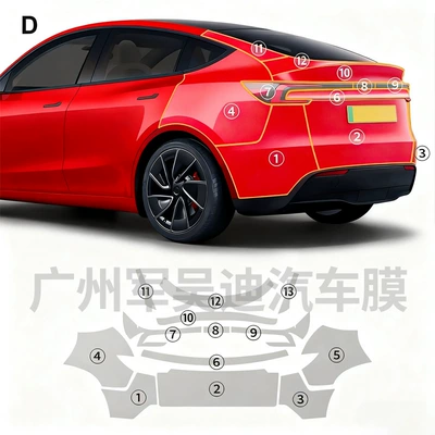 Car paint protective film – Tesla Model-Y Juniper