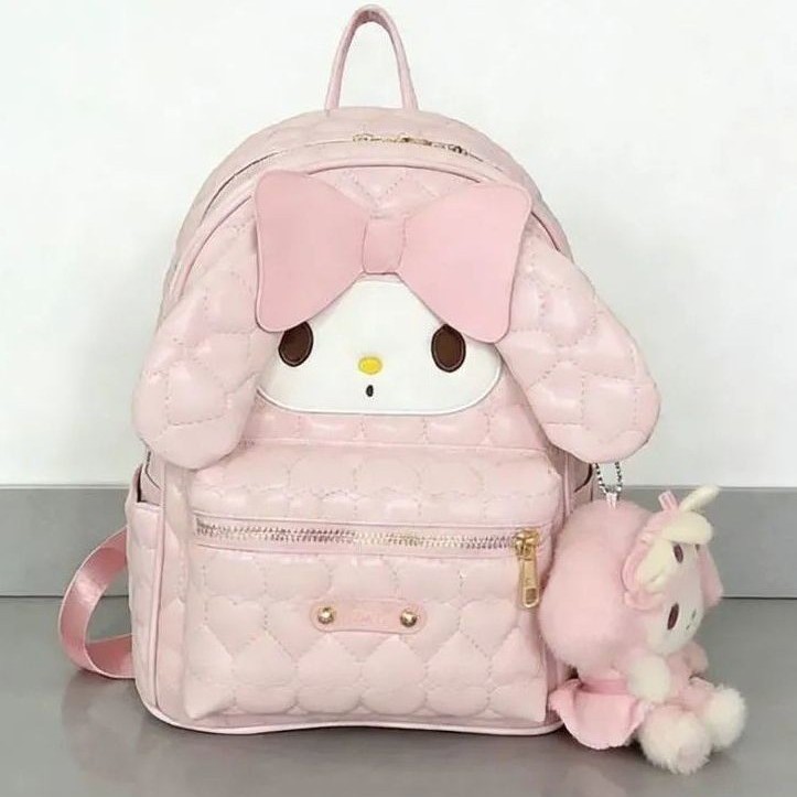 High-Appearance Pink Backpack for Women 2026 New Model with Bowknot, Large Capacity, Versatile Student Travel Bag for Women