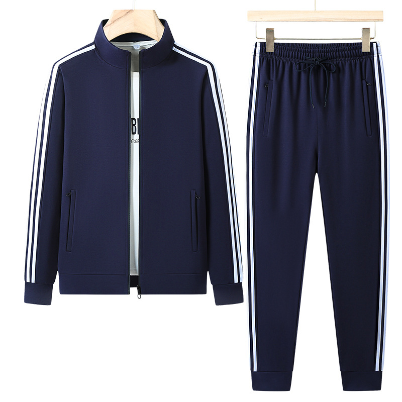 L - 6XL primavera y otoño traje deportivo casual hombre seda romana traje suelto grande hombre gordo pantalones largos pies