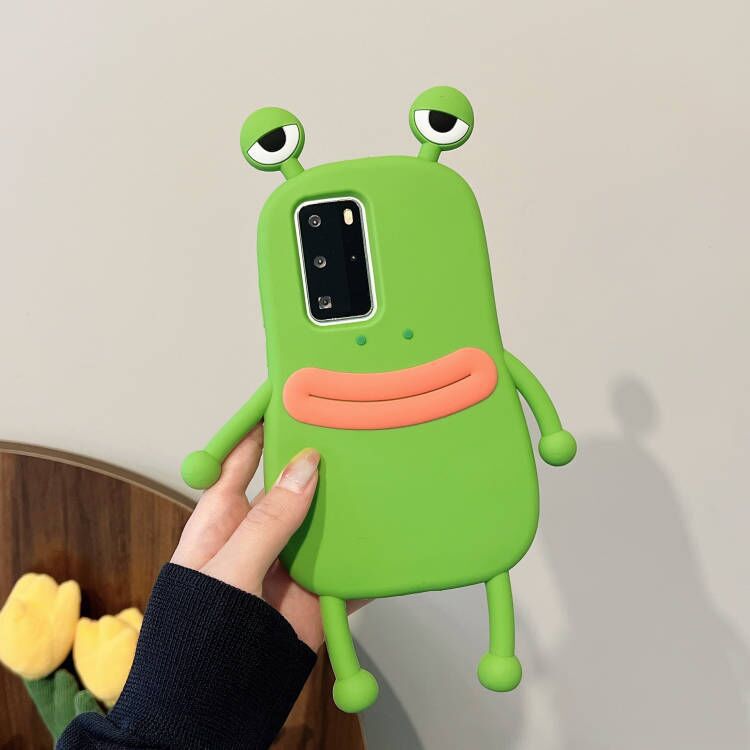 3D Frog Suitable For Huawei Mate56pro Phone P50/40/Nova9/8Pro Silicone Case Anti-Slip_voghion.com