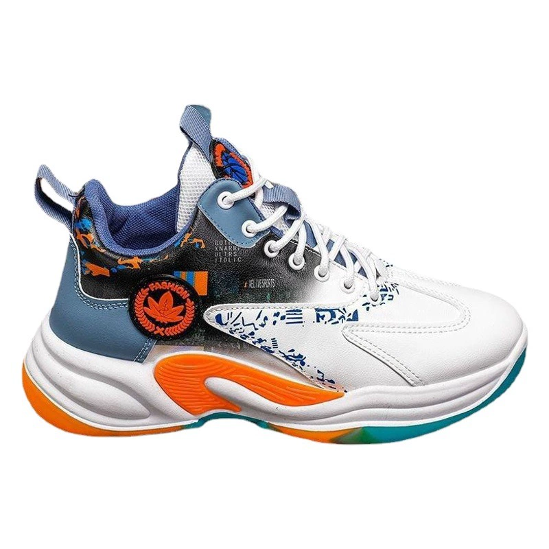 2023 весенние кроссовки, мужские средние топы, национальная модная обувь, кожаная повседневная обувь на флисовой подкладке, модная универсальная Удобная Баскетбольная обувь