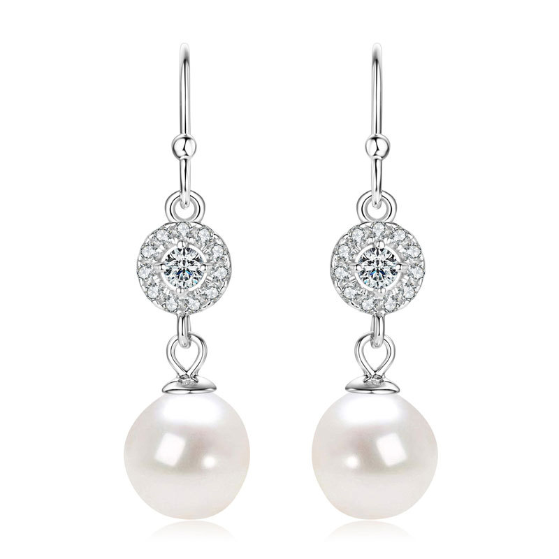 Exquisite Natural Freshwater Pearl Baroque Earrings for Women Luxury S925 Silver Jewelry Elegant Girls Gifts