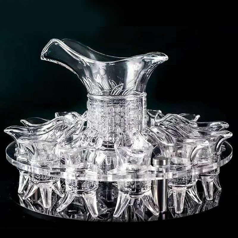 Botella de vino antigua Emperador vidrio de tres patas copa de vino blanco copa de vino traje 2 dos sexo hogar cristal estilo chino Jue Cup