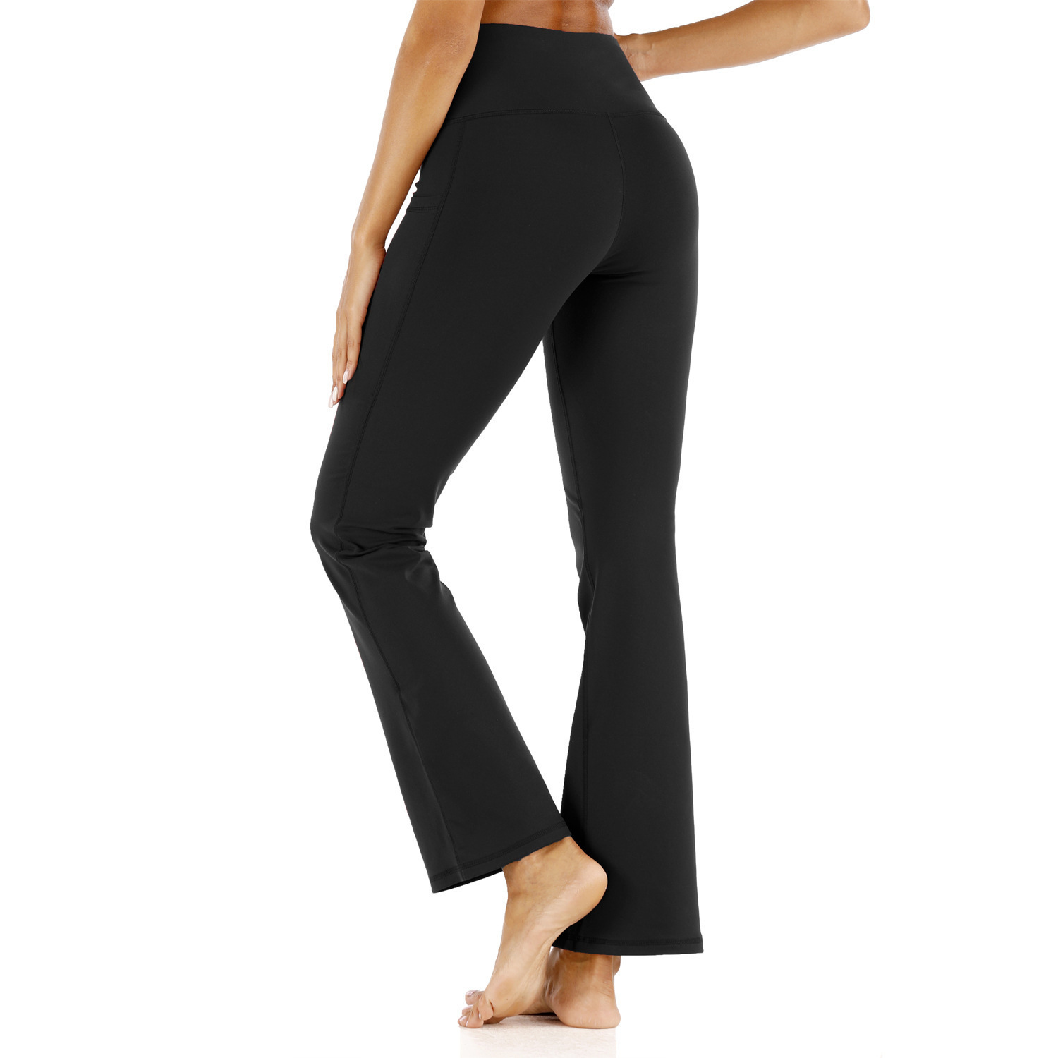 High-Waisted Flare Wide Leg Yoga Pants Plus Size Casual Spring/Summer Women's Clothing_voghion.com