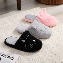 新款提花日式软底静音防水底拖鞋防滑木地板室内棉拖鞋