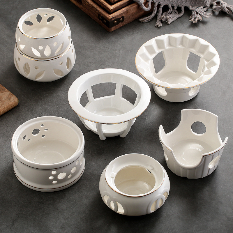 Hotel Tableware Pure White Ceramic Tea Set, Tea Stove, Alcohol Stove, Candle Stove Base, Stew Pot Heating Base, Warming Stove for One Person Hotel Tableware Pure White Ceramic Tea Set, Tea Stove, Alcohol Stove, Candle Stove Base, Stew Pot Heating Base, Warming Stove for One Person