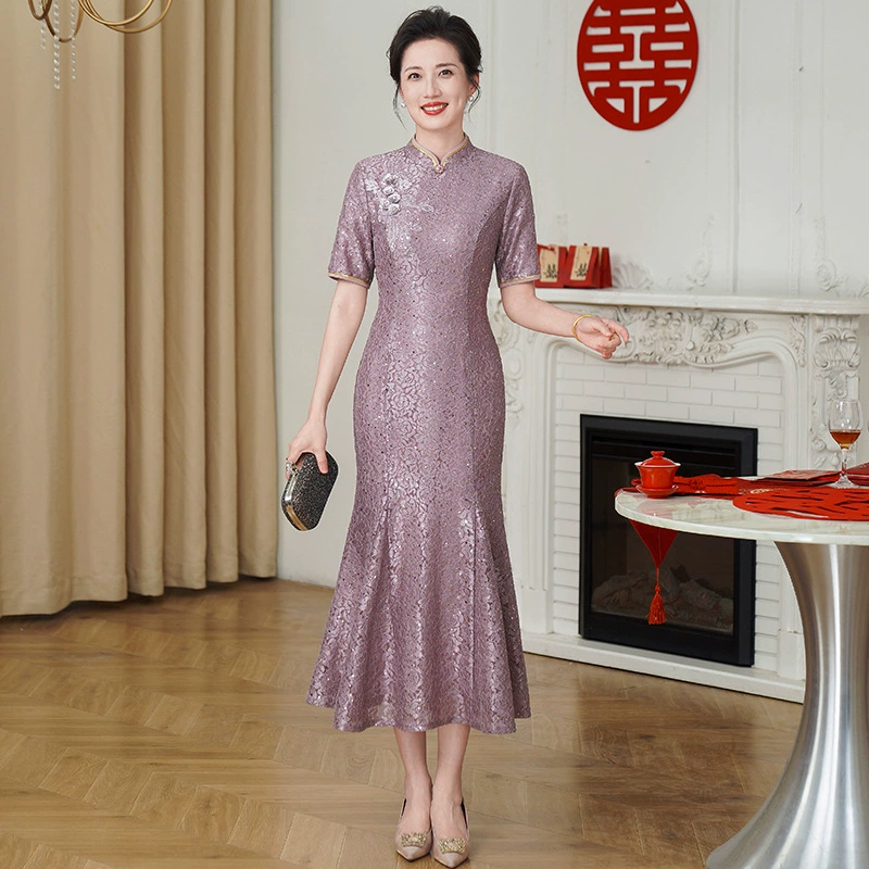 Новый улучшенный ретро новый национальный стиль cheongsam тонкое молодое национальное модное платье вечернее платье можно носить ежедневно