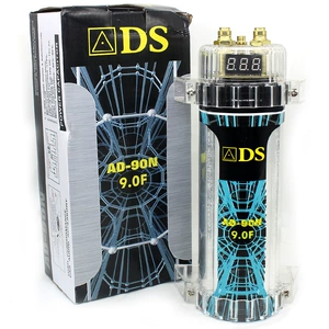 DS avtomobil audio gücləndirici sabvufer 9 farad kondensator 9.0F işıqlı