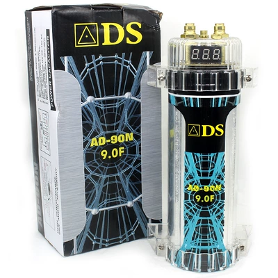 Wholesale genuine goods DS car audio modified amplifier subwoofer 9 farad capacitor 9.0F capacitor pond with light