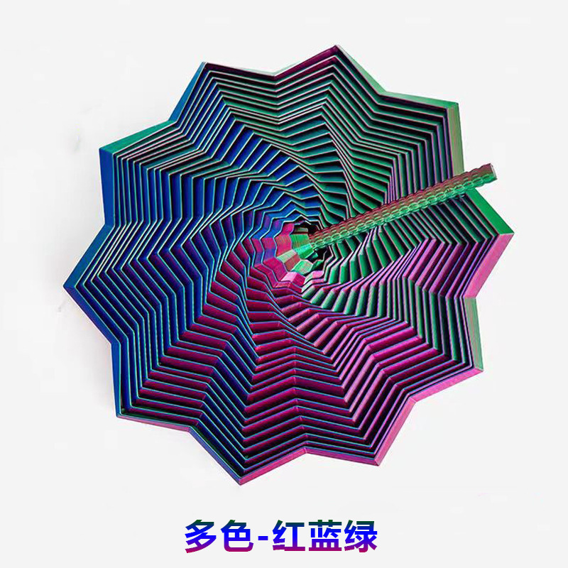 3d打印萝卜塔多边形螺旋塔带操作把手视错觉玩具跨境创意解压玩具|undefined